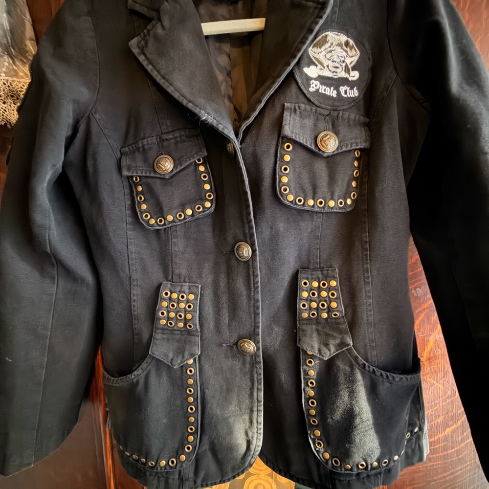 Vintage Neslay Black Punk Studded Jacket